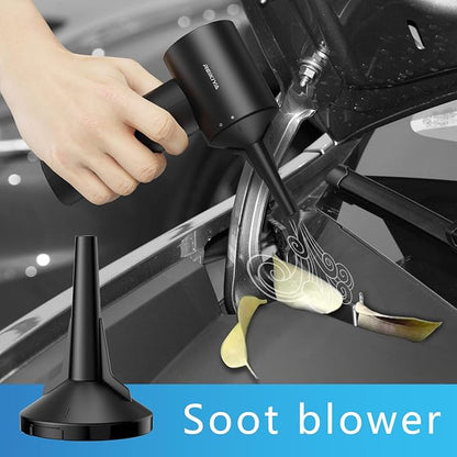 REIKIYA Compressed Air Duster,Speed of 118000RPM Electric Air Duster Air Blower Vacuum Cleaner, Mini Hand Held for Keyboard Car Home
