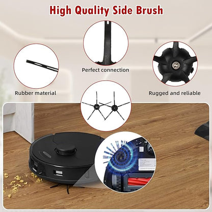 24 Pack Replacement Accessories for Roborock S7 MaxV Ultra / S7 Pro Ultra Robot Vacuum Cleaner, 1 Main Brush, 1 Self-Cleaning Brush, 4 HEPA Filters, 4 Mop Pads, 6 Side Brushes, 6 Dust Bags, 2 Tools