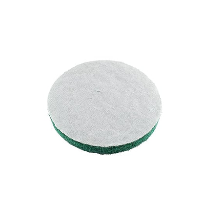8PCS 5'' Scrubber Scouring Pads, Drill Powered Brush Tile Scrubber Scouring Pads for Furniture Automotive Cleaning, Rust Removal, Green