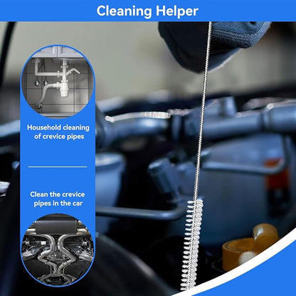 2 Pack 120 Inch Flexible Drain Brush, Sunroof Drain Cleaning Tool for Ice Maker, Refrigerator & AC Drain Line