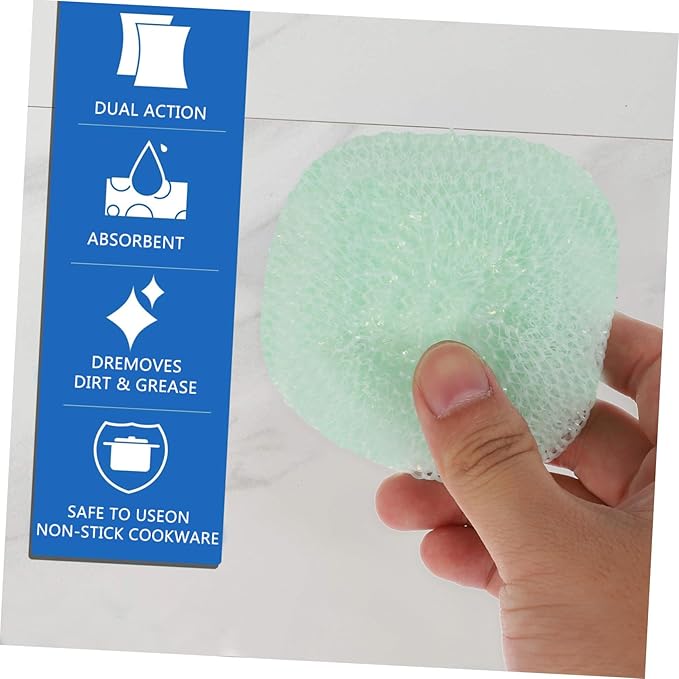 minkissy 12PCS Household Scouring Balls for Kitchen Cleaning Washing Pot Scrubber Balls Versatile Dish and Pan Washing Tools Material Random Colors for Daily Use