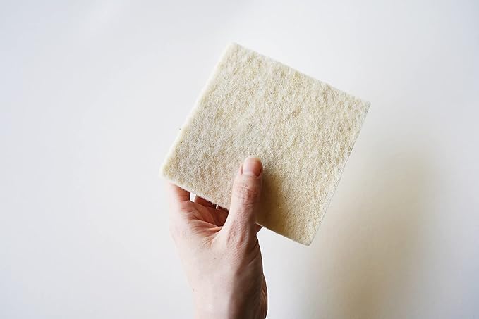 Wool Sponges 2-Pack - Environmentally Friendly, Long-Lasting & Compostable - Perfect for Dishes, Face, Body & Surfaces