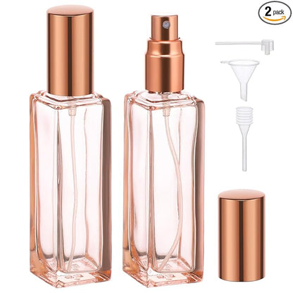 Segbeauty Travel Perfume Atomizer Refillable, 2 Pack 20ml Portable Refill Bottles, Travel Size Refill Bottle Empty Glass Sprayer Cologne Fragrance Spray Bottle Small Liquid Dispenser