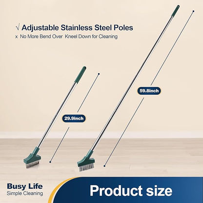 Yocada Moss Remover - Crevice Cleaning Tool, Moss Brush, Wire Metal Brush, Deck Cleaner, Crack & Patio Remover for Pavement, Sidewalk, Patio Stone, Driveway, Deck - 59.8'