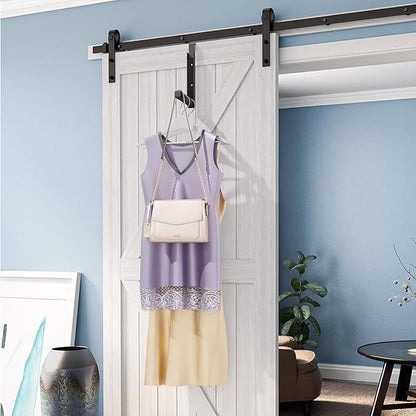 ZMBESUP Over The Door Hanger Folding Clothes Drying Rack, Folding Hanging Coat Rack for Indoor Laundry Room Compact Small Space Foldable Portable Clothing Hanger Hook Collapsible- 2 Pack（Black）