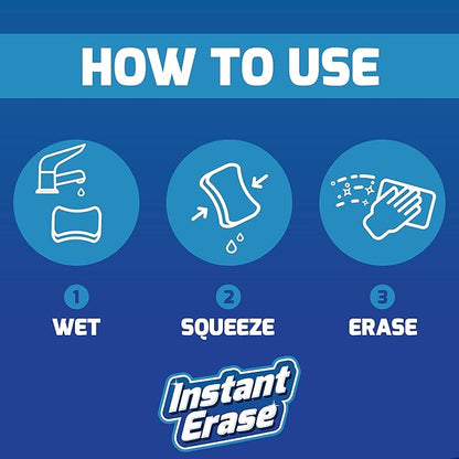 21 Pack Instant Erase XL Magic Cleaning Eraser Sponges - USA Converted and Packaged! Great for Bathtub, Floor Baseboard, and Walls. Multi-Surface Melamine Sponge Pads