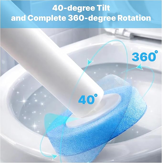 CiLoN 24 Count Carry Detergent Disposable Toilet Brush wand Refill Pads. 5-Layer Rich Foam Toilet Bowl Cleaning Sponge Head Refills. 24 Ocean Breeze Pre-Loaded Disposal Scrubbing Pads Only. Value Pack