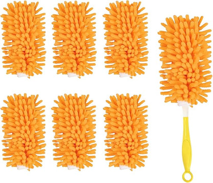 Reusable Duster Refill Compatible with Swiffer Duster, 360 Duster Refills Only, Washable Pet Heavy Duty Dusters Refills for Swiffer Duster 3ft 6ft Extended Handle, 6 Pack (Handle is Not Included)