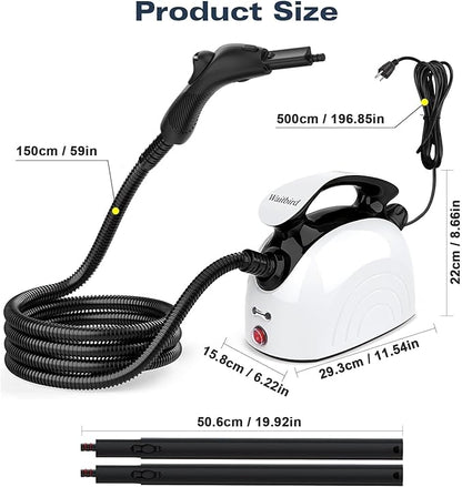 Waitbird Steam Cleaner, Steam Cleaner For Home, Handheld Steamer For Cleaning With 21 Accessories, 248 °F High Temperature, Suitable for Grout, Floor. Sofas（White）