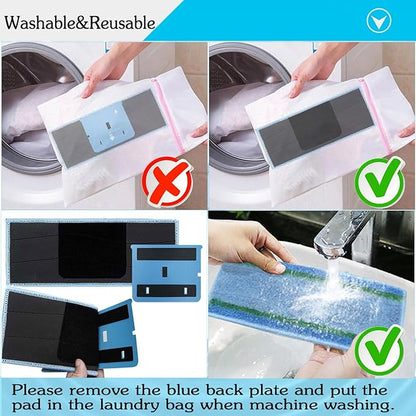 8 Pack Upgraded M6 Wet Mopping Pads for iRobot Braava Jet M6 Series (6110) (6012) (6112) (6113) Ultimate Robot Mops, New Sticky Design, Detachable, Washable and Reusable M6 Pads Accessories Parts