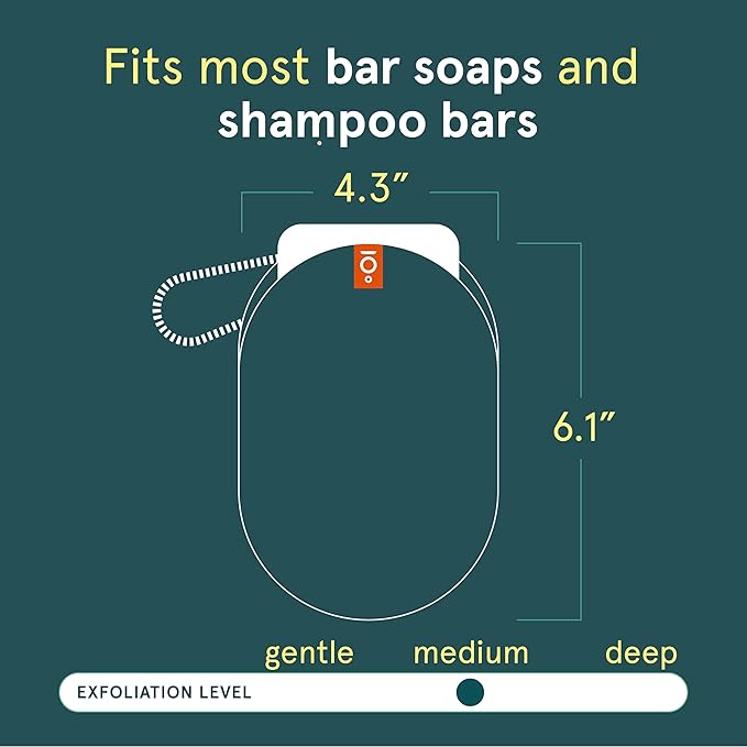 Cleanlogic Men Exfoliating Soap Saver, Sport Exfoliator Scrubber Pouch, Ideal for Post-Workout Cleanse, Daily Skincare Tool for Smooth Clean Skin, 3 Count Value Pack