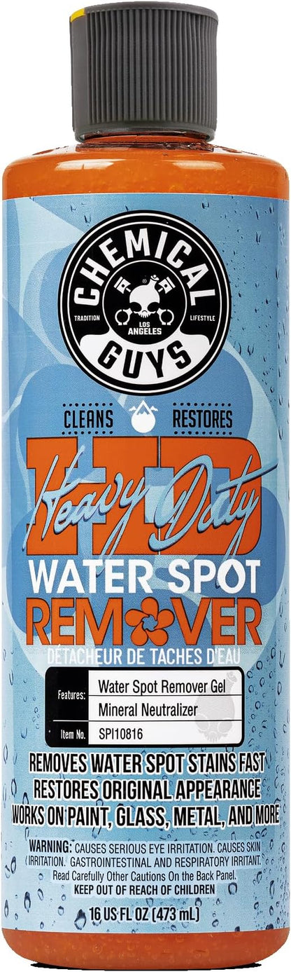 Chemical Guys Heavy Duty Water Spot Remover Gel for Paint, Glass, and Metal - Mineral and Water Spot Remover for Cars, Trucks, Motorcycles, RVs & More - 16 oz