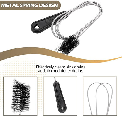 Flexible Long Sink Drainage Tool, AC Drain Cleaning Tool, Removal of AC blockages, Sink Blockage Remover, Cleaning Brush, 48 inches