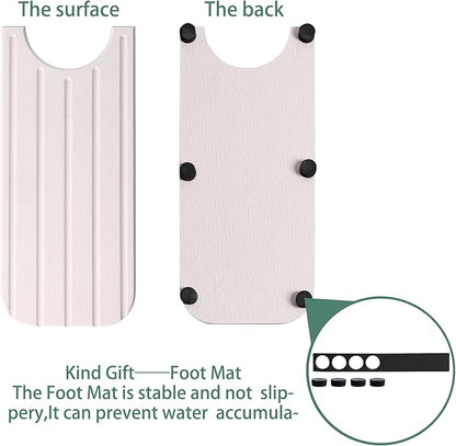 NiuYichee 17inch x 4inch Kitchen Sink Faucet Mat, Water Absorbing Stone Faucet Splash Guard for Bathroom Counter, Quick Drying Diatomite Tray for Kitchen Sink, White