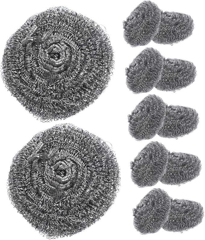 MAGICLULU 20pcs Scrubber for Pots and Pans Cleaning Balls for Ovens Grills and Kitchen Use Heavy Duty Metal Scrubbers for Efficient Cleaning