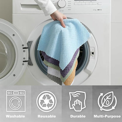 80 Pack Microfiber Cleaning Cloth Roll Reusable Paper Towels 12"x12" Tear Away Cloth,Absorbent Dish Rags for House Kitchen,Wash Cloths,Lint Free Rags for Window Cars Cleaning Supplies