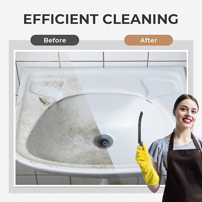 TQRR Cleaning Brush-Hard Crevice Cleaning Brushes, Multifunctional Window Groove Brushes, Grout Brush, Cleaning Tool for Bathroom, Kitchen, Toilet, Tile, Sink, Home (6, Black)