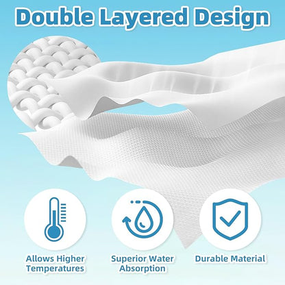 LOVECO 6 Pack Large Bonnets (Rectangle) Steam Mop Pads Compatible with Dupray Steam Cleaner & awasky Steam Cleaner, etc, Reusable Washable Steam Cleaner Accessories for Multi-Surface