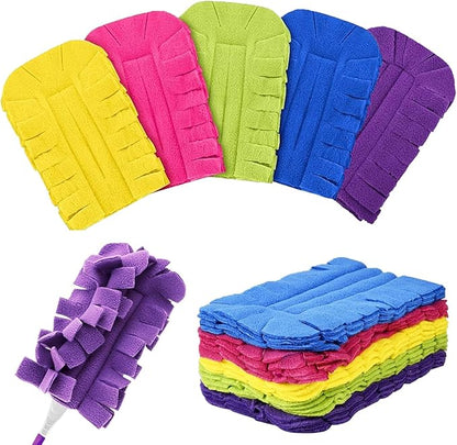 Duster Refill Compatible with Swiffer Hand, 18Pcs Reusable Duster Pads for Swiffer, 360° Heavy Duty Fleece Duster Refills Washable for Cleaning Ceiling Fan Window Kitchen