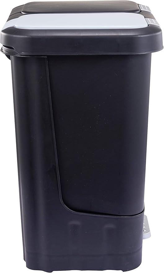 Step N' Sort 2 x 5.5 Gallon, Dual Trash and Recycling Bin with Slow Close Lid,Black,40 Liter,SNS402-B