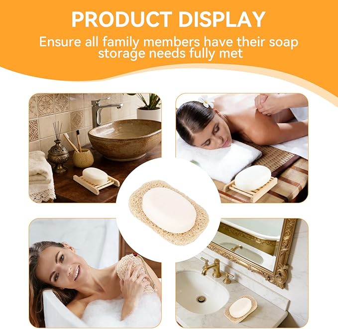 90 Pcs Soap Saver Set with Wooden Dish, Exfoliating Bag, Bar Soap Holder Mesh Bag, Saver Pads Bulk with Self-Drain, Soap Supplies for Bathrooms, Kitchens, Dining Rooms, Homes, and Kitchens