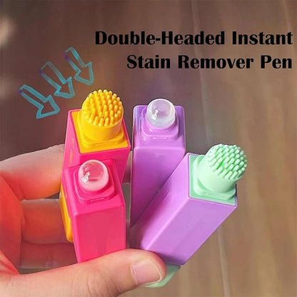 Double-Headed Instant Stain Remover Pen, Portable Dual-Tip Stain Remover Pen for Clothes Spot, Instant Fabric Stains Removers Pens for Oil Wine and Food Stains, Dates, Office, Travel Using (Combo 5)