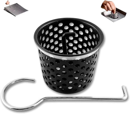Shower Drain Strainer for Oatey Designline Shower Drain, Linear and Square with Shower Drain Key for Drain Grate Removal, Matte Black