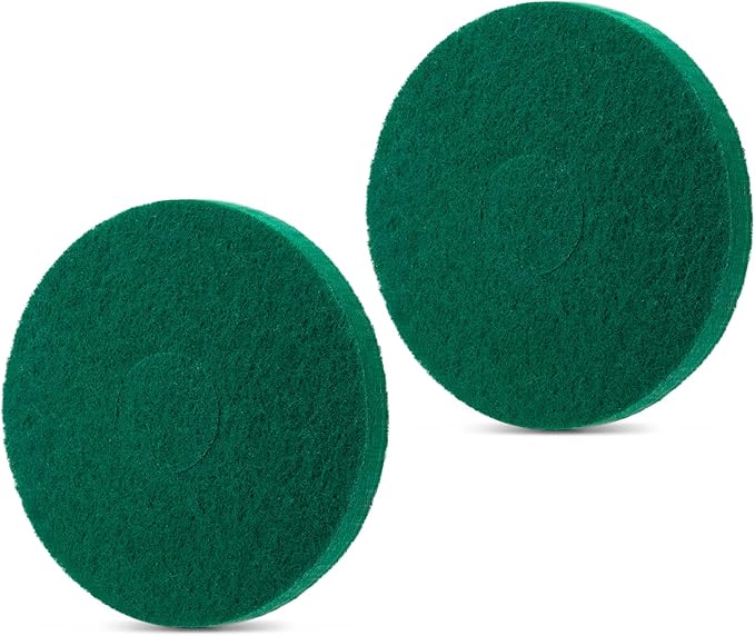 Cleaning Orbiter Pads 437.056 for Oreck 550MC Orbiter Floor Machine, 12 Inch Commercial Green Scrubbing Pad, Orbital Buffer Pats for Tile, Hardwood, Marble Floors