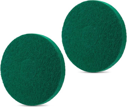 Cleaning Orbiter Pads 437.056 for Oreck 550MC Orbiter Floor Machine, 12 Inch Commercial Green Scrubbing Pad, Orbital Buffer Pats for Tile, Hardwood, Marble Floors