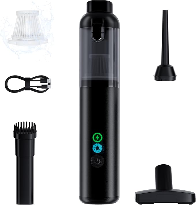 PPN Portable Car Vacuum Cordless 20000PA High Power Handheld Vacuum Cleaner for Car, Mini Rechargeable Wireless Vacuum for Car Detailing, Truck, Desktop, Home Tech Gifts for Men