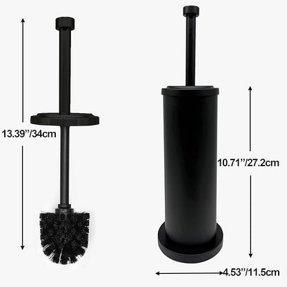 Matte Black Toilet Bowl Brush with Holder, Durable Bathroom Cleaning Tool, Modern Design for Easy Toilet Maintenance, Bathroom Cleaner Brush for Efficient Cleaning and Hygiene