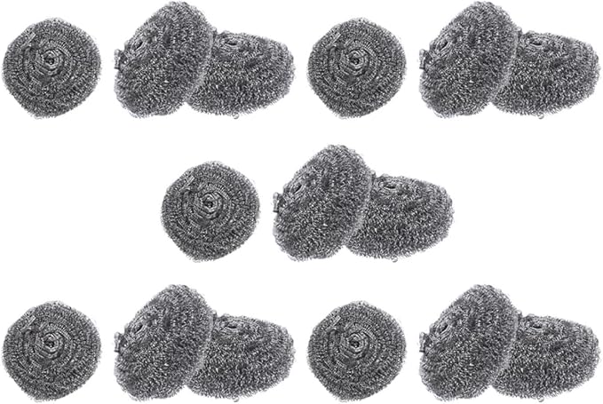 Stainless Steel Pot Cleaning Scrubber Balls 15pcs 22g Each Metal Scouring Pads for Heavy-Duty Dish and Pan Cleaning Kitchen Tool for Home Use