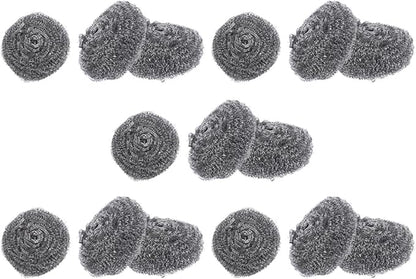 15pcs Stainless Steel Scrubber Pot Cleaning Ball Set 22g Wire Ball Kitchen Cleaning Brush for Dishwashing and Grill Scouring Pads Household Use