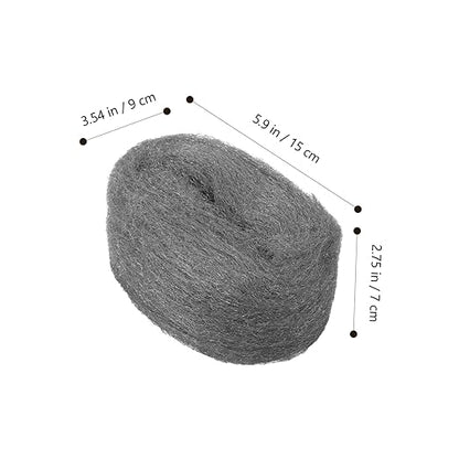PRETYZOOM 2 Rolls of Steel Wool Pads Reusable Wire Mesh Cleaning Wool for Polishing Wood Metal and Rust Removal