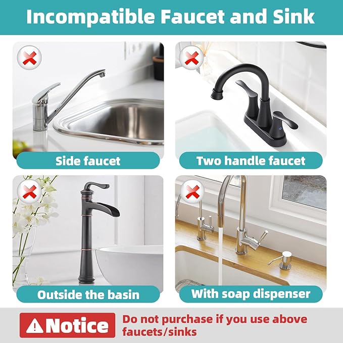 PoYang 4 Pack Faucet Mat for Kitchen Sink Splash Guard Long: Super Absorbent Microfiber Sink Water Splash Guard Behind Kitchen Faucet Mat for Bathroom, RV Protector, Machine Washable 24'' x 5.1''