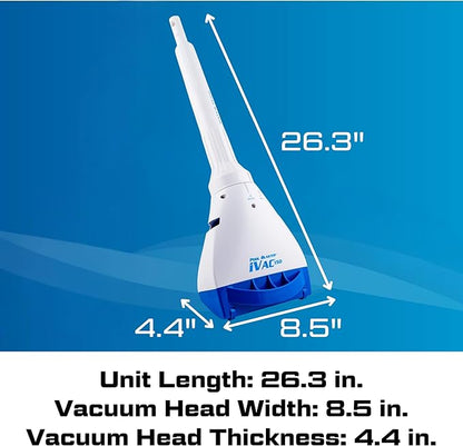 POOL BLASTER iVac 150 Cordless Hot Tub Vacuum for Spas, Small Pools, Kiddie Pools, 2.5 Hours Runtime, Battery-Powered Handheld Hoseless Cleaner, Inground & Above Ground Pool Steps, by Water Tech