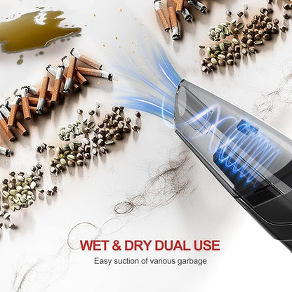 Handheld Vacuum Cleaner, Cordless Vacuum Cleaner, 6.5KPA Super Powerful Suction Cleaner, Rechargeable Portable Hand Vacuum,with LED, HEPA Filter, for Home & Pet Hair (Black)