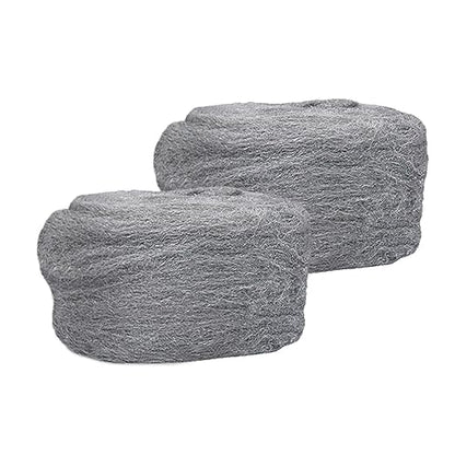 Steel Wool Mice Control - 2 Pcs 2.36"×9.84Ft Steel Wool for Wall Hole/Gap Filler - Best Thing to Get Rid of Mice - Keep Animals Away from Cracks,Siding,Pipeline,Vents in Garden/House/Garage/Kitchen