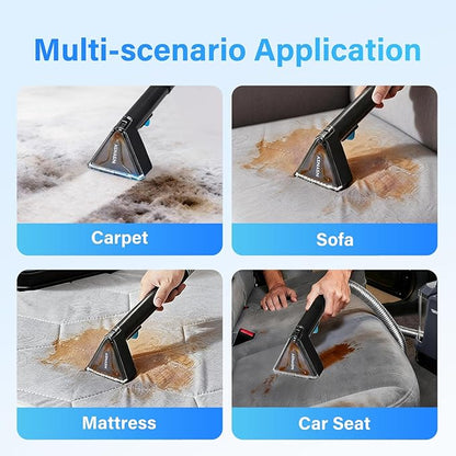 Upholstery Cleaner Machine & Carpet Cleaner | Portable Spot Cleaner with Strong Suction and Scrubbing Brush for Pet Stains, Spills on Couches, Rugs, Mattresses, Car Interiors (Standard Edition)
