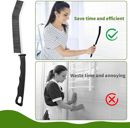 Crevice Cleaning Brush,Multifunctional Cleaning Brush Tool,Bathroom Gap Brush,Grout Brush,Hard Bristle Cleaning Brushes for Household Use Tiles Kitchen Sink Cleaning Supplies with Extra Gift Hooks