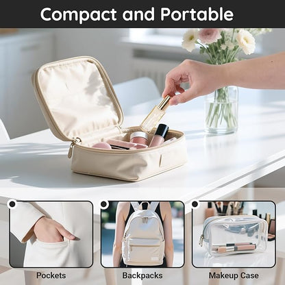 Segbeauty 0.34oz Empty Travel Perfume Bottle, 10pcs Glass Portable Perfume Atomizer Refillable, 10ml Mini Cologne Spray Bottles, Small Travel Sample Cologne Bottles with Clear Transfer Tool Set
