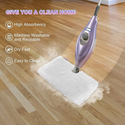 6 Pack Microfiber Steam Mop Replacement Pads for Shark Steam Mops S3500 Series S3501 S3601 S3550 S3901 SE450 S3801CO S3601D S2901 S2902 Steam Pocket Mop Pads Floor Cleaning Reusable for Shark Mop Pads