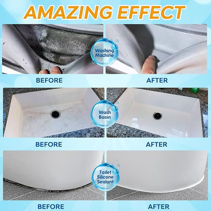 Mold Stain Remover Gel,Washing Machine Cleaner Front Load Washer Gasket Mold Remover Home Stain Cleaner Cleaning Gel for Grout, Bathroom, Bathtub, Refrigerator Cleaning Solution 46488gd