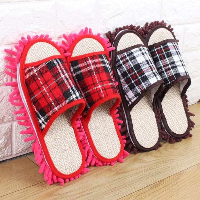 Microfiber Slippers Floor Cleaning Mop House Dust Detachable Mopping Shoes Cleaning Tool Unisex Open Toe