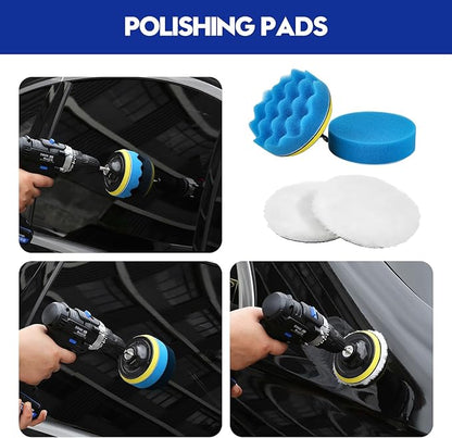 Qydipclin 39Pcs Car Detailing Kit, Car Detailing Brush Set, Car Wash Cleaning Kit, Car Detailing Brushes, Professional Car Care Kit for Interior Exterior Wheels, Blue