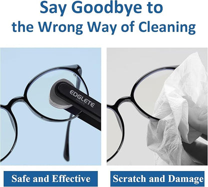 Glasses Cleaner Eyeglass Cleaning Kit, Lens Cleaners Spray with Microfiber Cloth, Portable Glasses Cleaning Kit for Travel, Safe Eyeglasses Cleaner Tool, No Streaks Scratch, Black