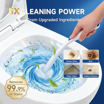 100 Count Toilet Wand Refills Compatible for Clorox, 5X Cleaning Power Toilet Bowl Wand Refills & High-Density Disposable Toilet Brush Scrubber - No Falling Apart, Instant Foam Cleaning