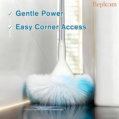 Tub Tile Scrubber Brush with 48" Long Handle, 2026 Version 2 Pc Non-Scratch Soft Tub Mop, All-in-One Adjustable Bathroom Brush for Bathtub, Shower, Sink & Faucet, and Wall Tile(2)