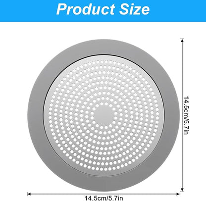 Flat Shower Drain Hair Catcher Stainless Steel Shower Drain Cover Hair Catcher 5.7in Wide Round Hairs Stopper for Showers Drains Sink Protector Filter for Showers Bathroom Pet Owners Homeowners