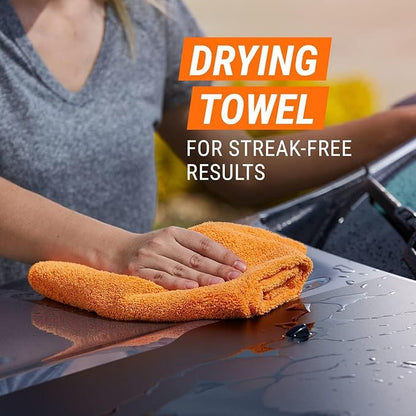 Armor All Car Wash Kit - Complete 3-Piece Car Cleaning Set with Car Wash Soap, Wax, Microfiber Mitt & Drying Towel, Gift for Dad